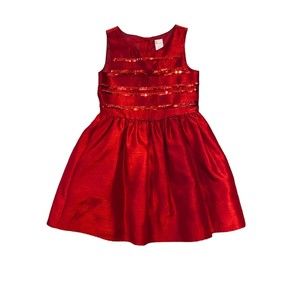Girl’s Gymboree Red Satin Dress